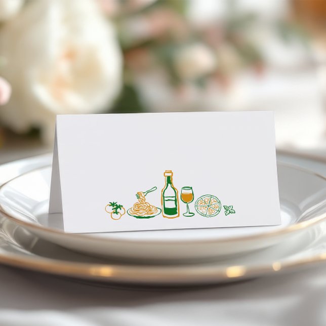 Mediterranean Rustic Italian  Place Card (Creator Uploaded)