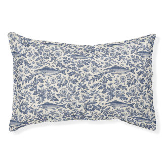 Mediterranean Sardine Chinoiserie Pet Bed