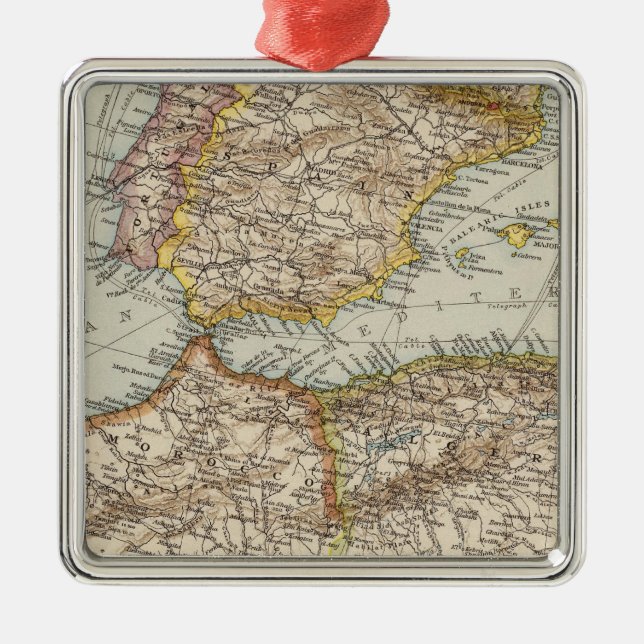 Mediterranean Sea W Metal Ornament (Front)