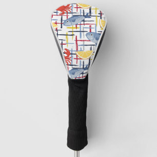 Mediterranean Seafood Market Pattern (1) Golf Head Cover