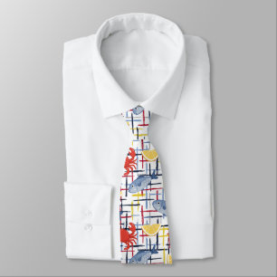 Mediterranean Seafood Market Pattern (1) Neck Tie