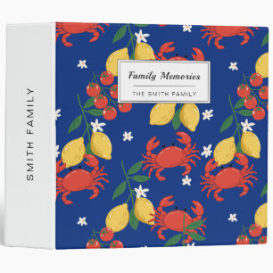 Mediterranean Seafood Market Pattern (4) 3 Ring Binder