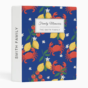 Mediterranean Seafood Market Pattern (4) Mini Binder