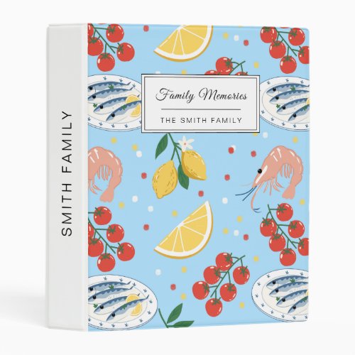 Mediterranean Seafood Market Pattern (5) Mini Binder