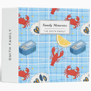 Mediterranean Seafood Market Pattern (6) 3 Ring Binder