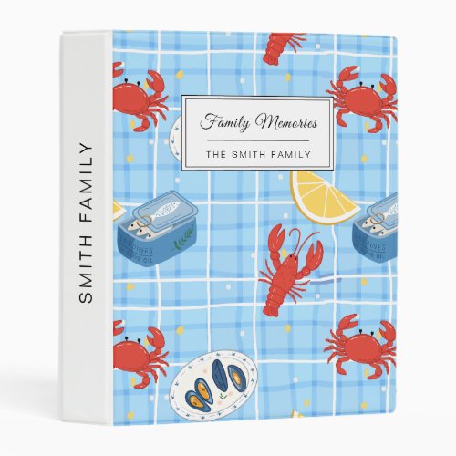 Mediterranean Seafood Market Pattern (6) Mini Binder