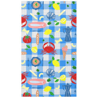 mediterranean seaside picnic seafood crab gingham tablecloth