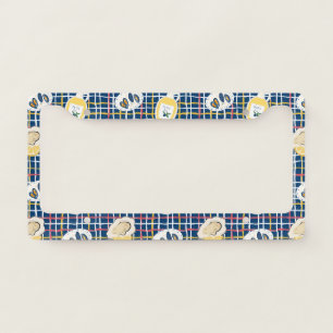 Mediterranean Shellfish and Olive Oil Pattern License Plate Frame