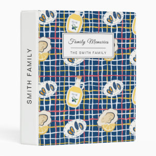 Mediterranean Shellfish and Olive Oil Pattern Mini Binder