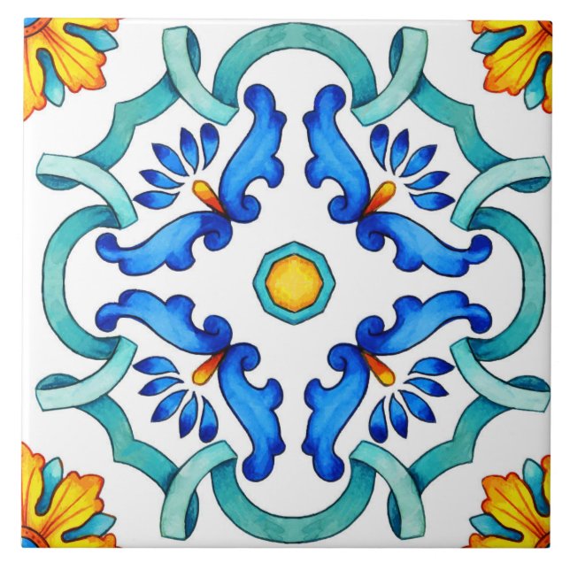 Mediterranean Style Ceramic Tile. Tile (Front)