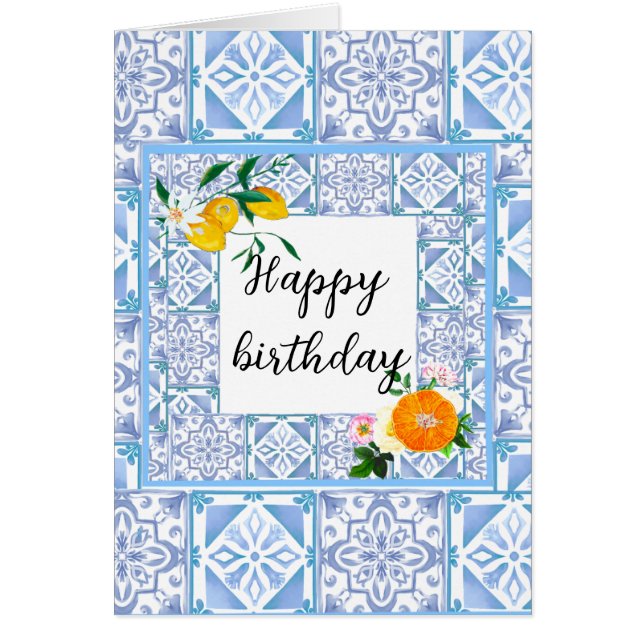 Mediterranean style,lemon,Amalfi style, Cards (Front)