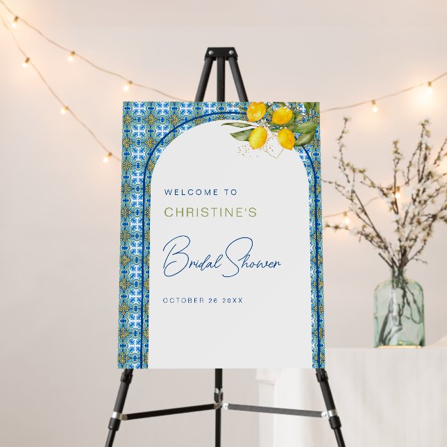 Mediterranean Style Lemon Bridal Shower  Foam Board (In Situ (Stand))