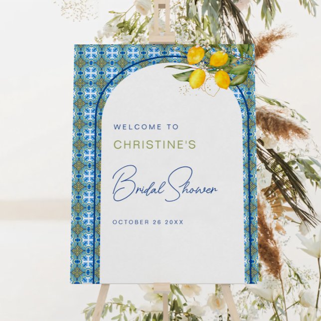 Mediterranean Style Lemon Bridal Shower  Foam Board (Creator Uploaded)