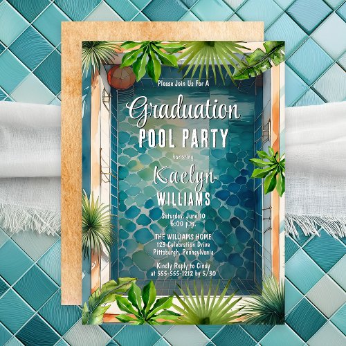 Mediterranean Style Summer Graduation Pool Party