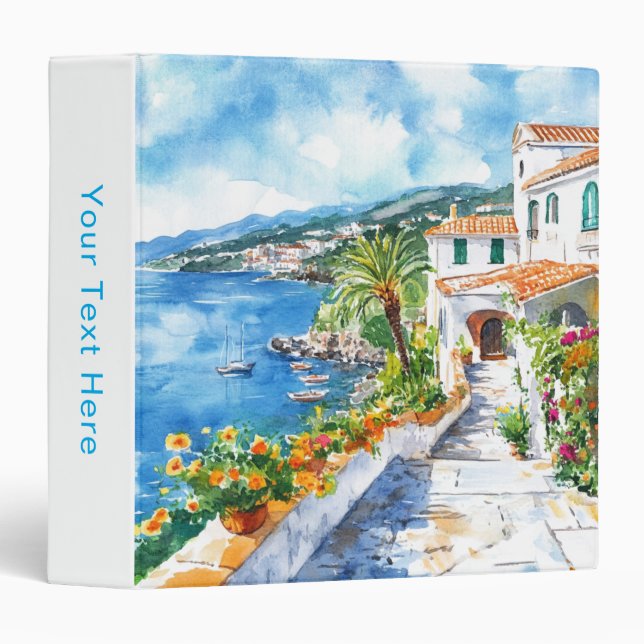 Mediterranean Summer 3 Ring Binder (Front/Spine)