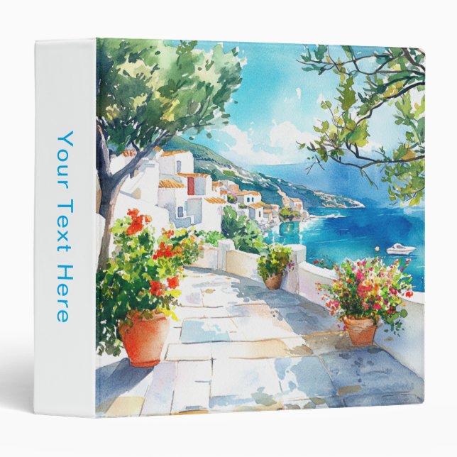 Mediterranean Summer 3 Ring Binder (Front/Spine)