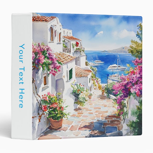 Mediterranean Summer 3 Ring Binder (Front/Spine)
