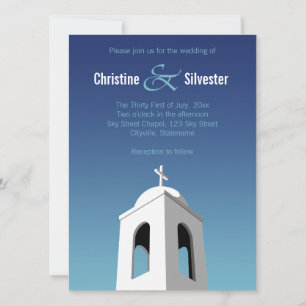 Mediterranean Summer, 5.5x7.5 wedding Invitation