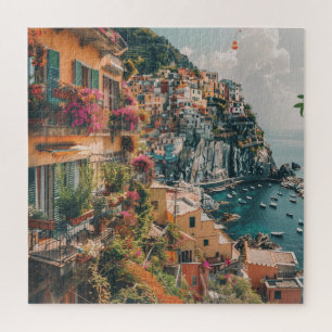 Mediterranean Summer - Clifftop View Jigsaw Puzzle