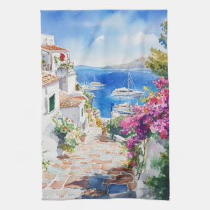 Mediterranean Summer Kitchen Towel
