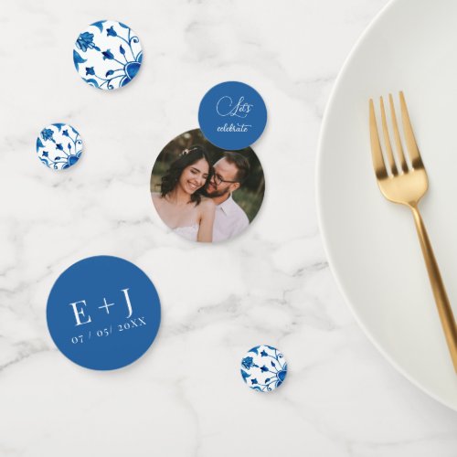Mediterranean summer modern Wedding Table Confetti