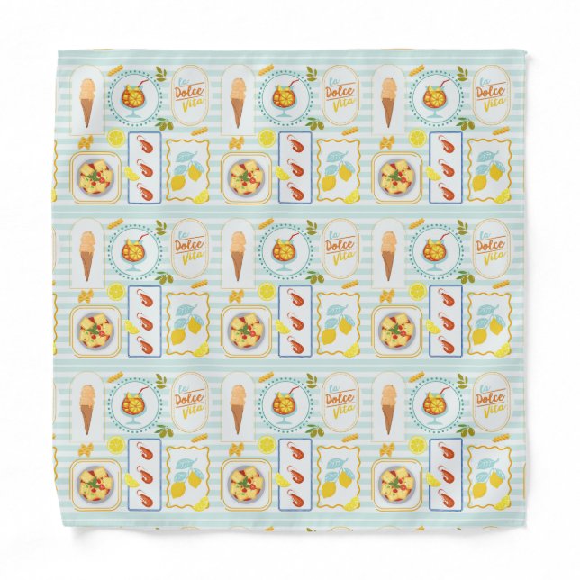 Mediterranean Summer Vibes Bandana (Front)