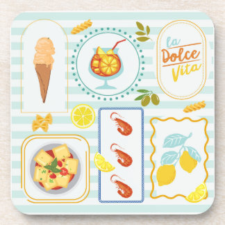 Mediterranean Summer Vibes Beverage Coaster
