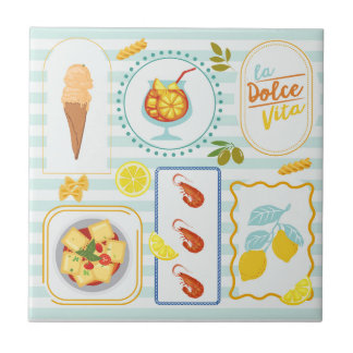 Mediterranean Summer Vibes Ceramic Tile