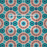 Mediterranean Summer Vibes Geometric Pattern Fabric