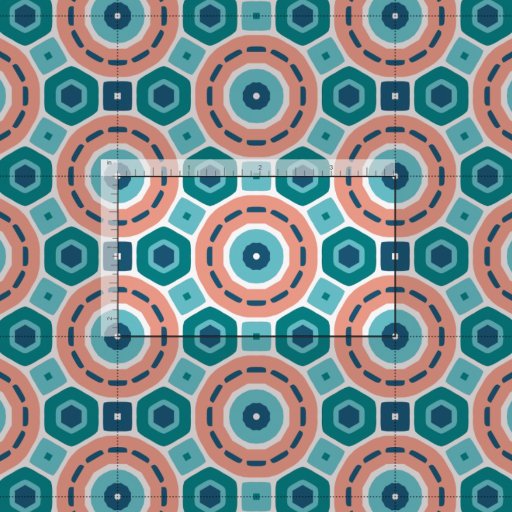 Mediterranean Summer Vibes Geometric Pattern Fabric