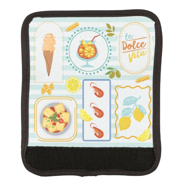 Mediterranean Summer Vibes Luggage Handle Wrap (Front)