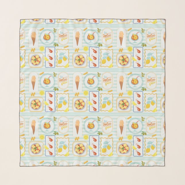 Mediterranean Summer Vibes Scarf (Front)