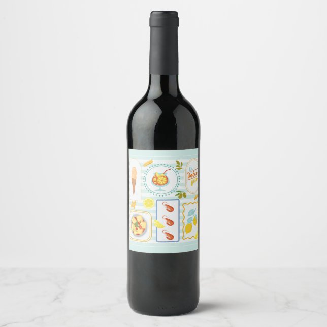 Mediterranean Summer Vibes Wine Label (Front)