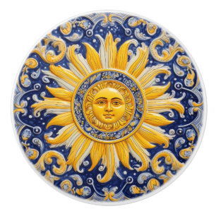 Mediterranean Sun  Ceramic Knob