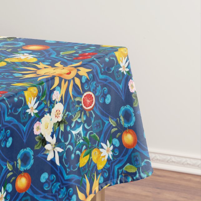 Mediterranean sun,fruits,summer,lemon art, tablecloth (In Situ)