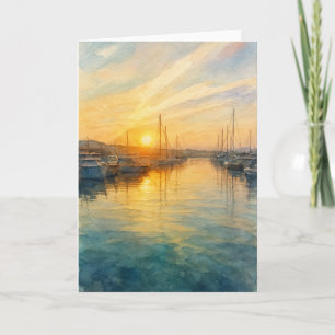Mediterranean Sunrise blank Card