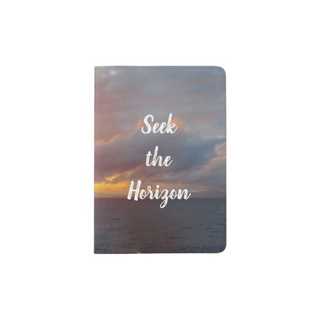 Mediterranean Sunset Passport Holder (Front)