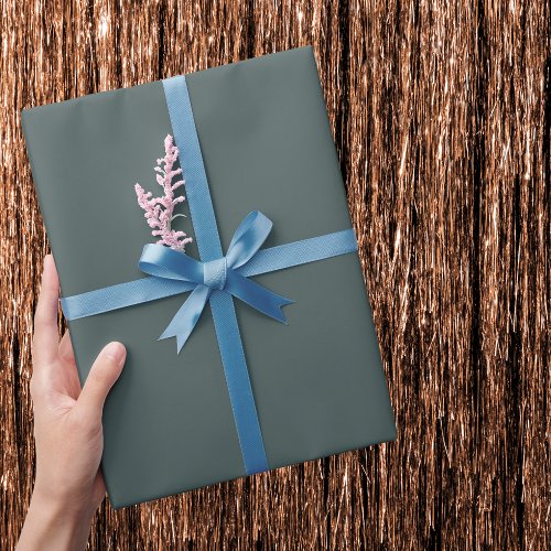 Mediterranean Teal Solid Color Wrapping Paper