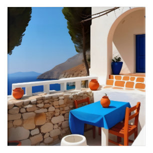 Mediterranean Terrace View Acrylic Print