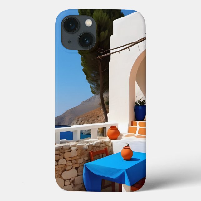 Mediterranean Terrace View Case-Mate iPhone Case (Back)