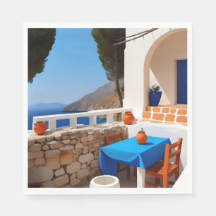 Mediterranean Terrace View Napkins