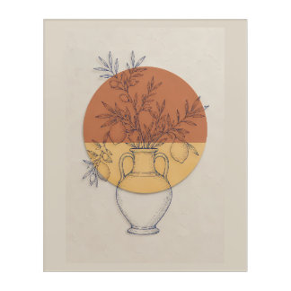 Mediterranean Terracotta Amphora Vase Acrylic Wall Print