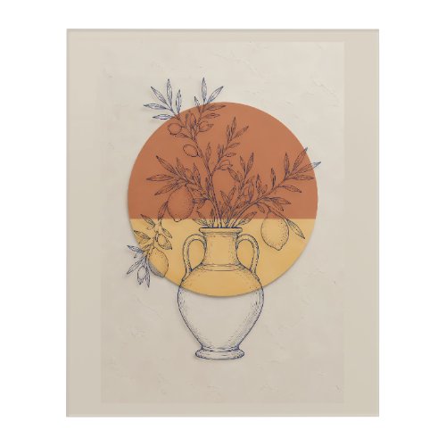 Mediterranean Terracotta Amphora Vase Acrylic Wall Print