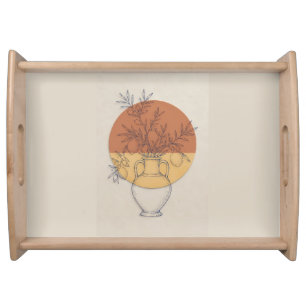 Mediterranean Terracotta Amphora Vase Serving Tray