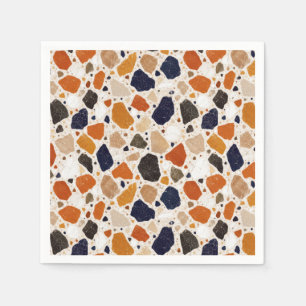 Mediterranean Terrazzo Abstract Design Napkins