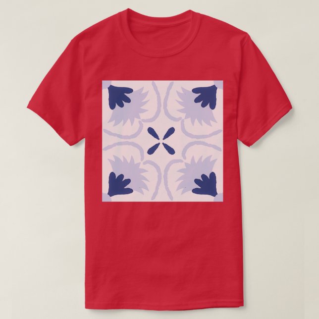 Mediterranean Tile Blue amp White Beautiful Sicili T-Shirt (Design Front)
