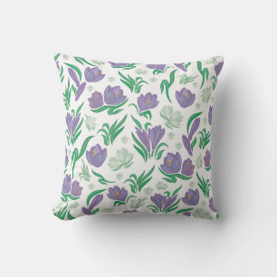 Mediterranean tile bohemian aesthetic outdoor pillow