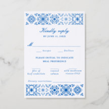 Mediterranean Tile Border Wedding