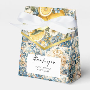 Mediterranean Tile flower Italian Positano Lemon Favor Boxes