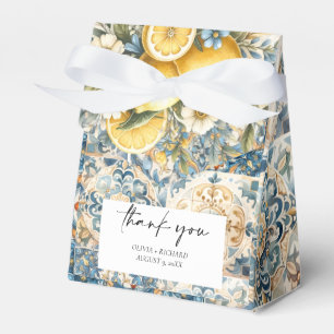Mediterranean Tile flower Italian Positano Lemon Favor Boxes